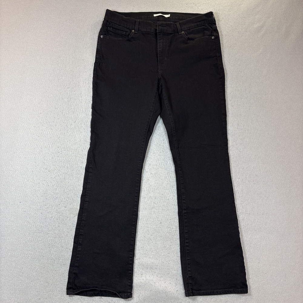 Levi Strauss Signature Women's Mid Rise Bootcut Denim Black Jeans Choose Size 14